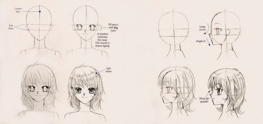 Anime Bangs Drawing 17