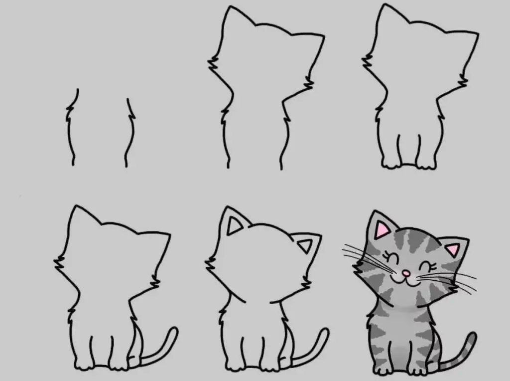 Anime Cat Drawing 5 1024x764