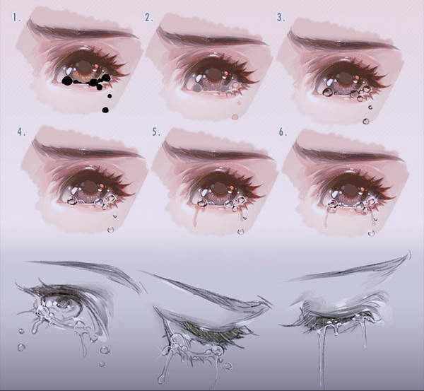 Anime Crying Eyes Drawing 16