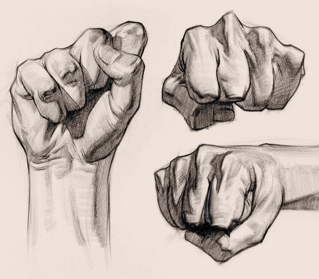 Anime Fist Drawing Reference Fists of Fire Art Reference Point