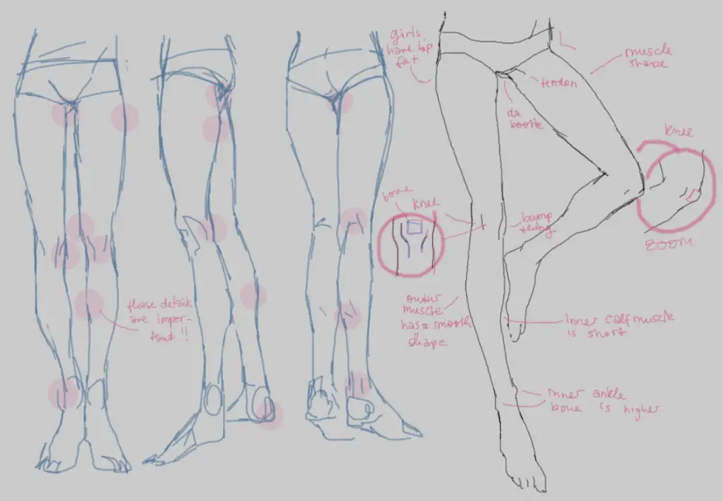 Anime Legs Drawing 20