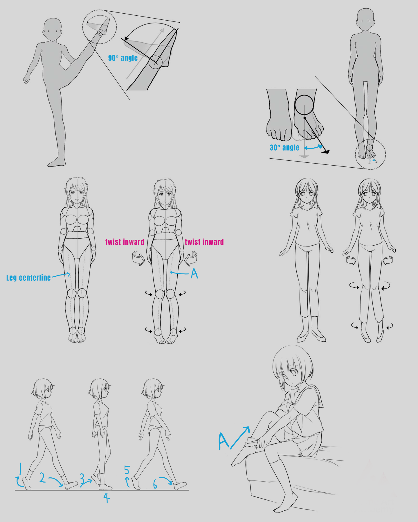 Anime Legs Reference: From Lines to Life - Art Reference Point
