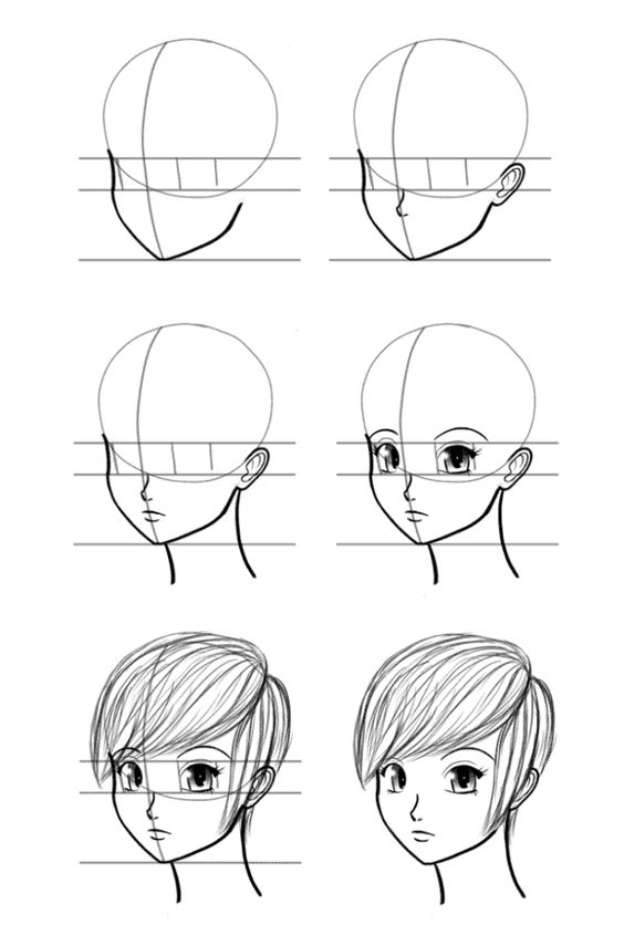 Anime Male Face Drawing 17