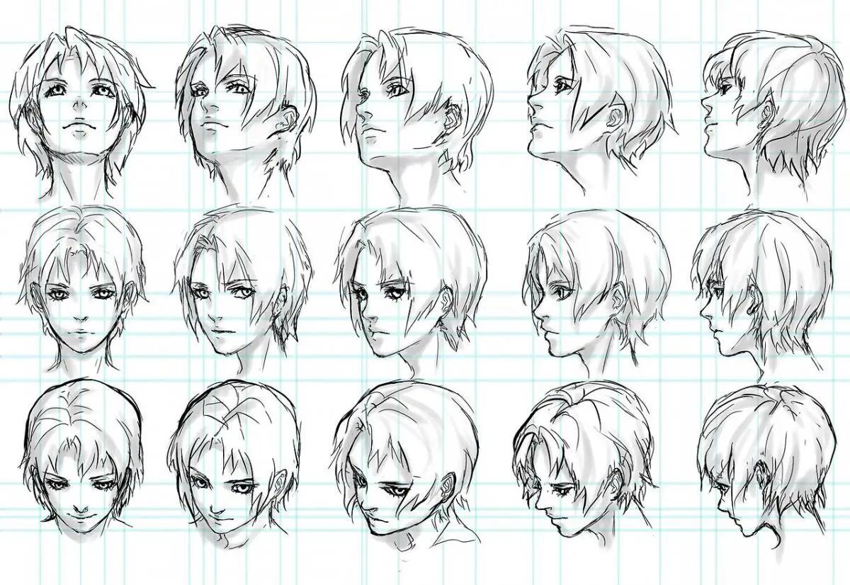 Anime Male Face Drawing 20