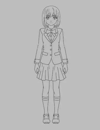 Anime Uniform Drawing 14