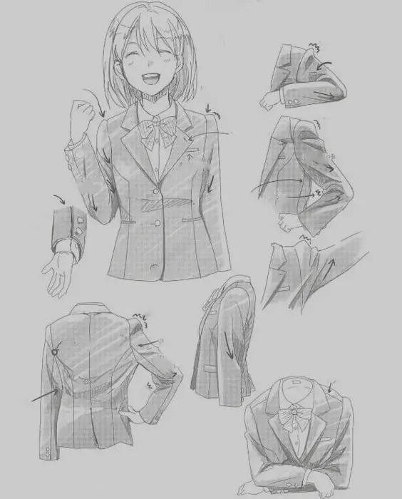 Anime Uniform Drawing 16