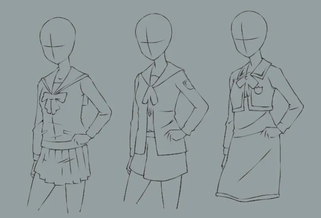 Anime Uniform Drawing 18 1024x696