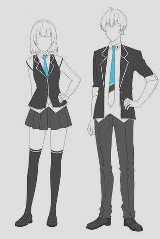 Anime Uniform Drawing 19