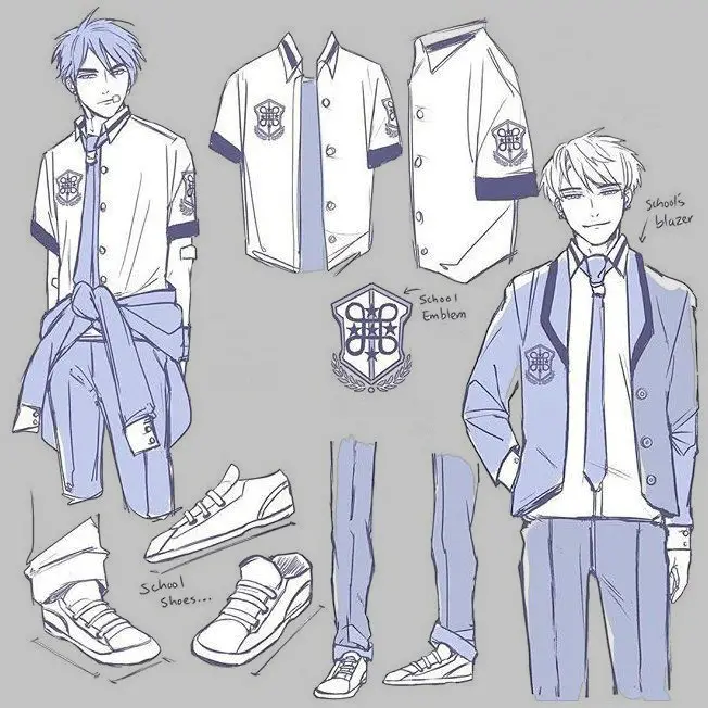 Anime Uniform Drawing 3