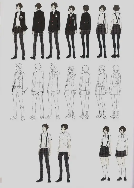 Anime Uniform Drawing 9