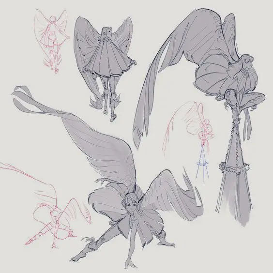 Anime Wings Drawing 11