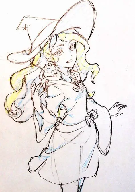 Anime Witch Drawing Reference 16