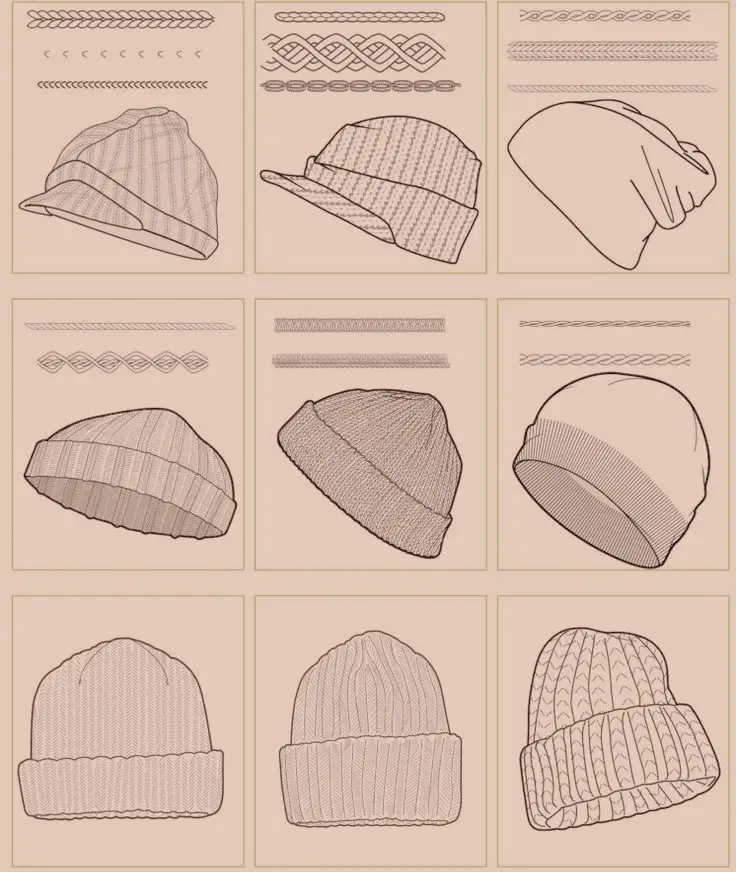Beanie Hat Drawing 8