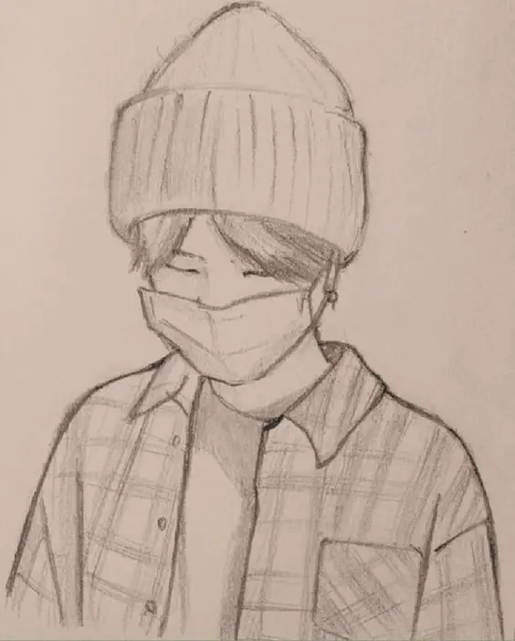 Bts Beanie Drawing Reference 26
