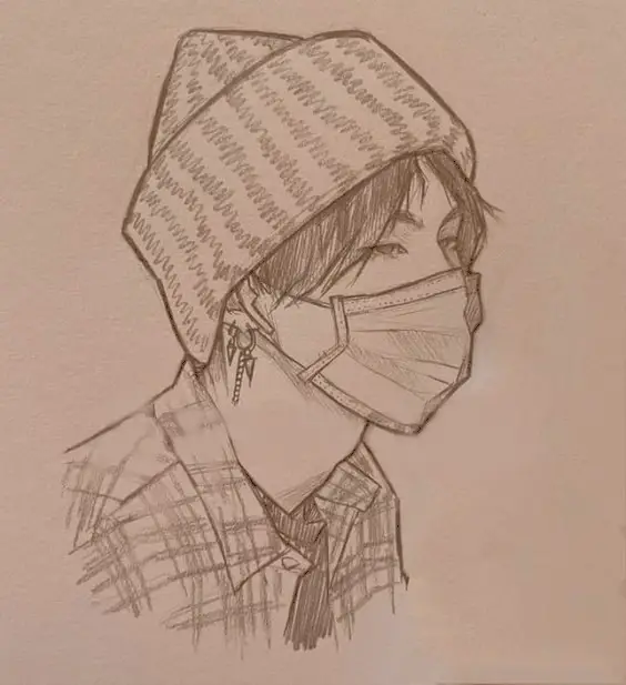 Bts Beanie Drawing Reference 28