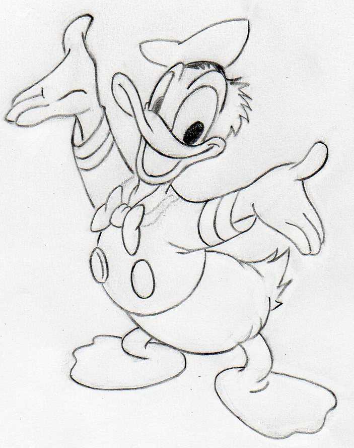 Donald Duck Pencil Drawing 11