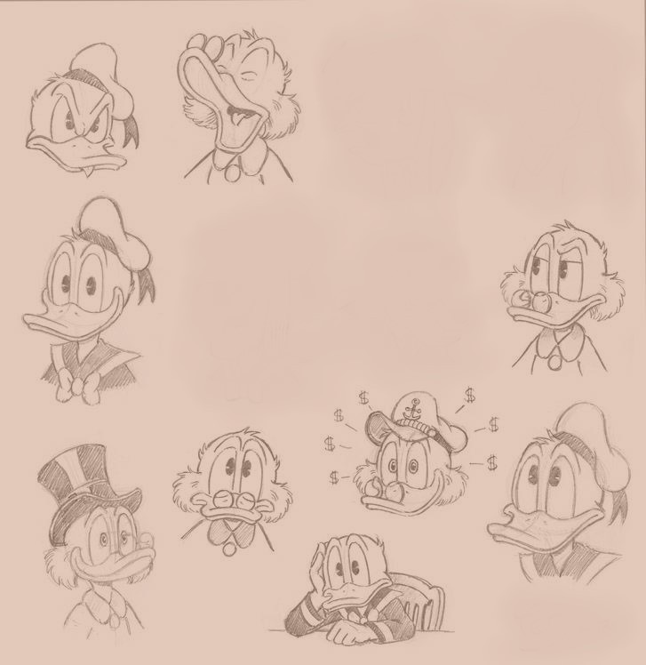 Donald Duck Pencil Drawing 13