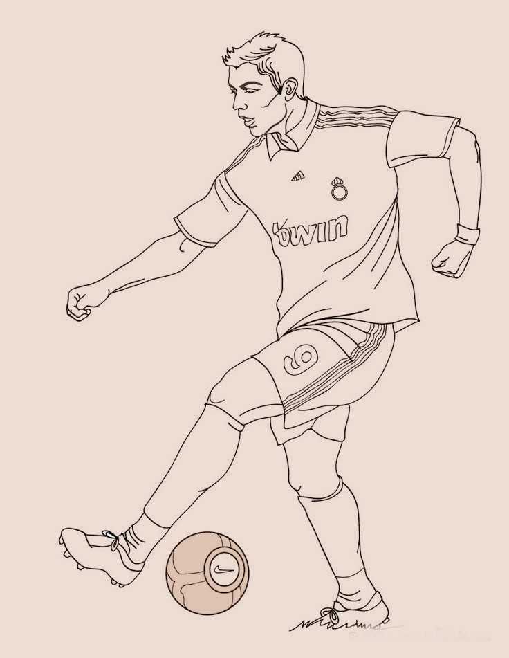 Football Player Drawing Easy 10