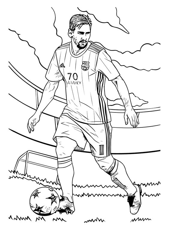 Football Player Messi Drawing 16
