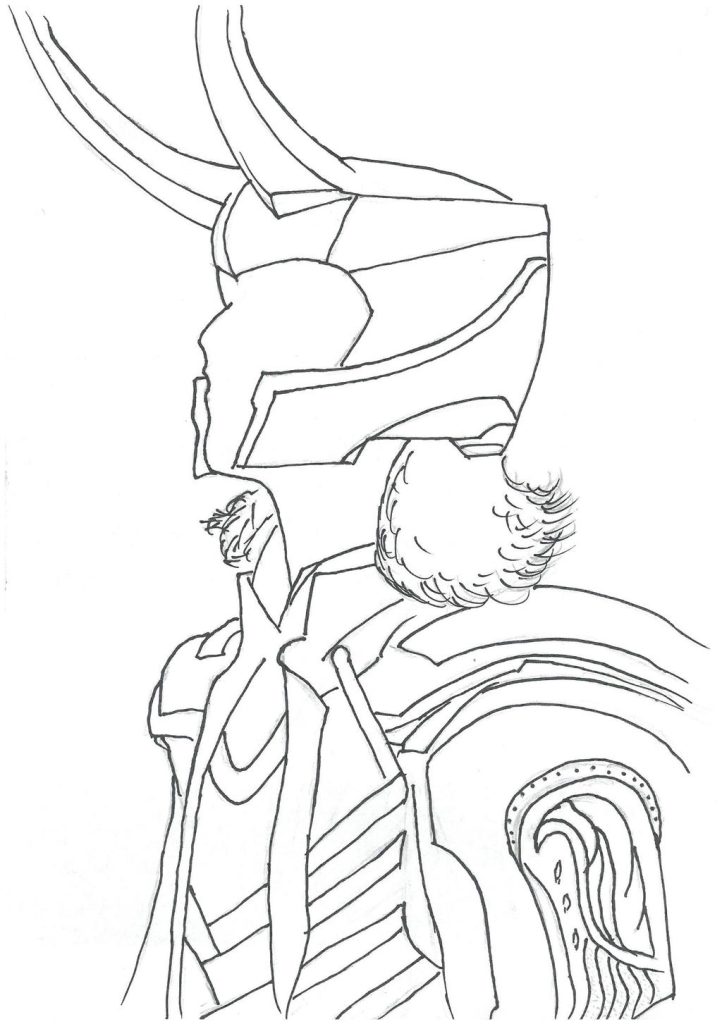 Loki Pencil Drawing 11 722x1024