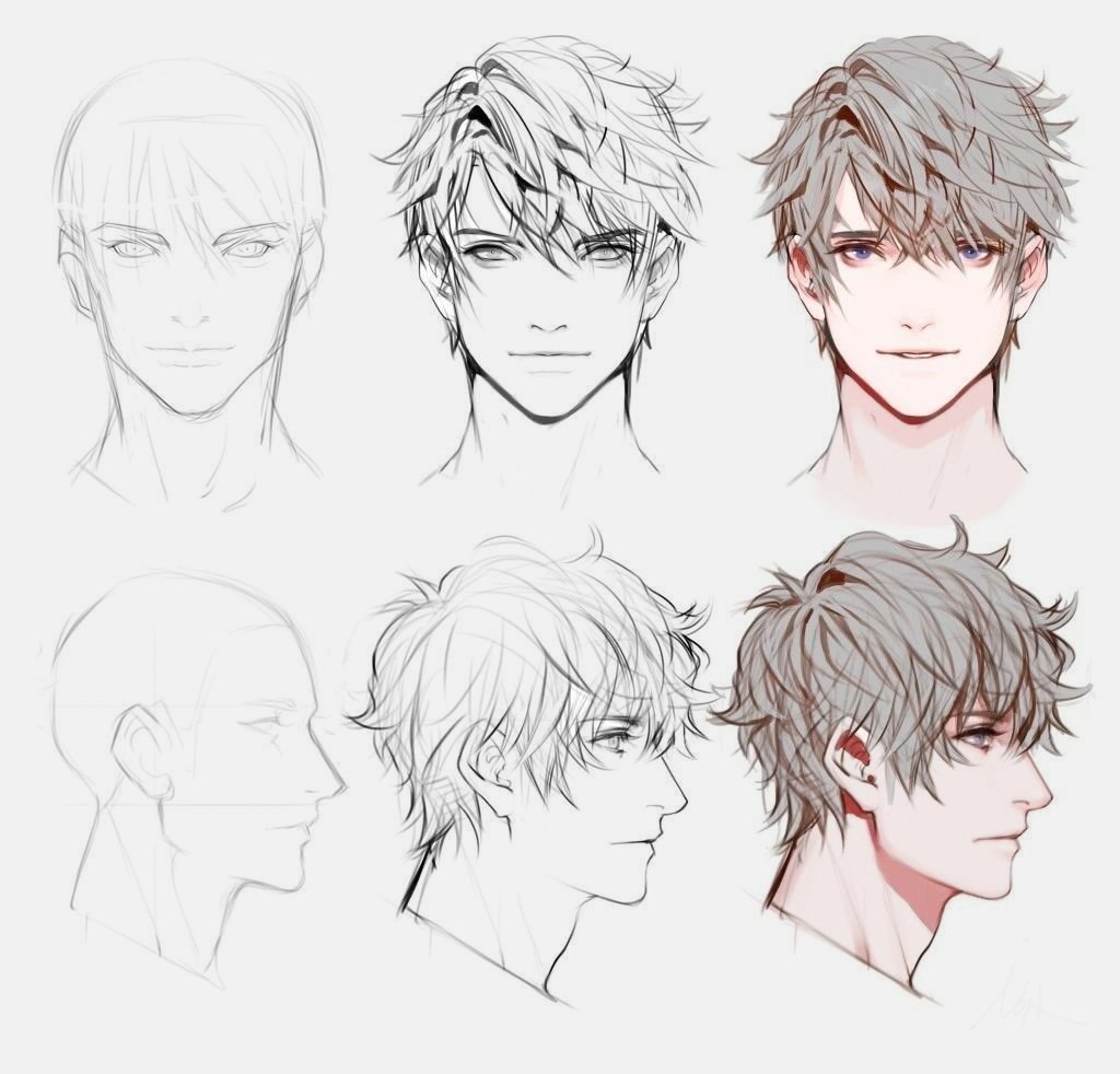 Male Anime Face Reference 1
