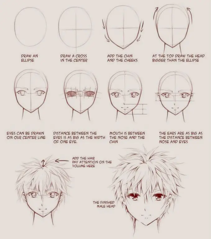 Male Anime Face Reference 12