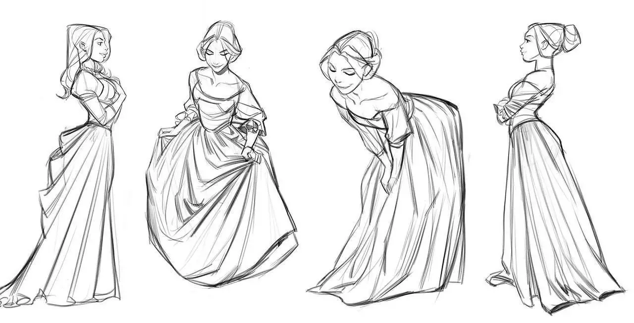 Princess Pose References Fairy Tale Sketches Art Reference Point
