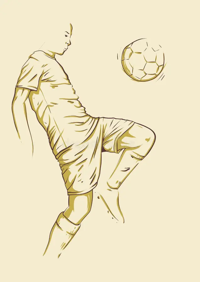 Soccer Player Drawing 12