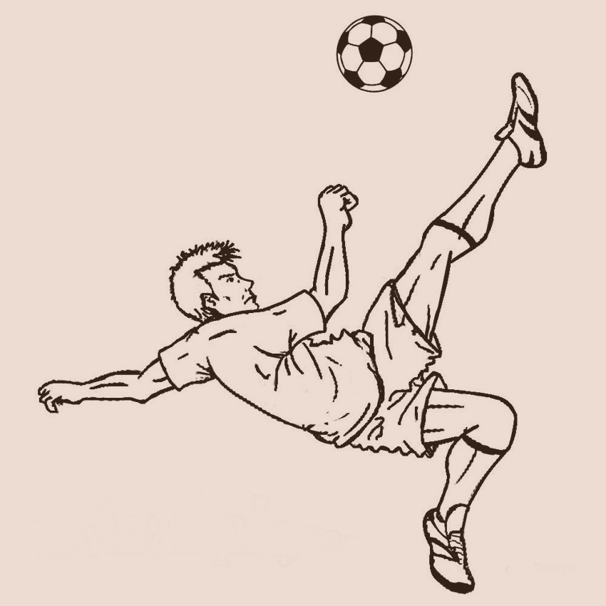 Soccer Player Drawing 19