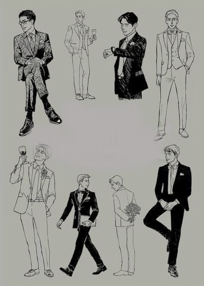 Suit Drawing Reference 13