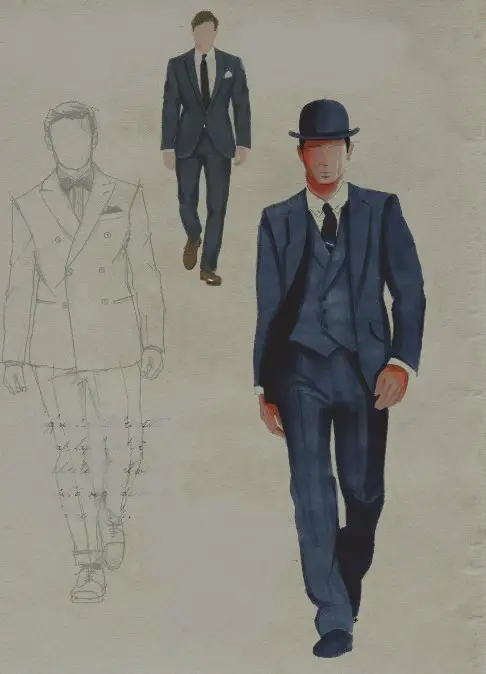 Suit Drawing Reference 18
