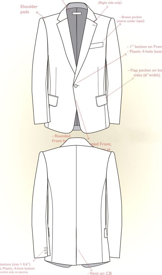 Suit Drawing Reference 31