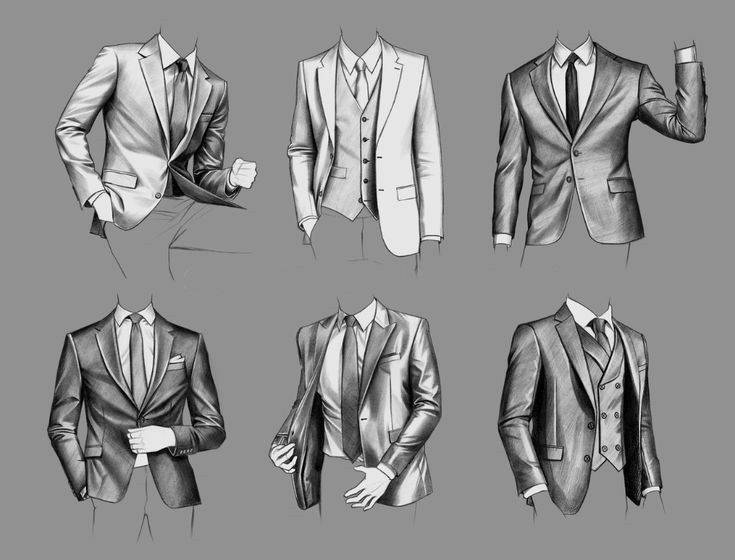 Suit Drawing Reference 41