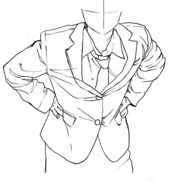 Suit Drawing Reference 46