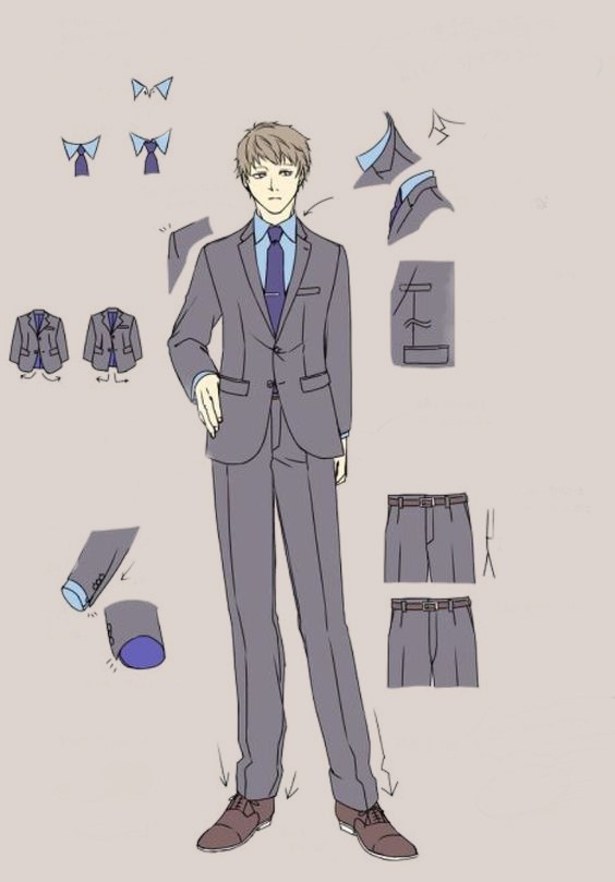 Suit Drawing Reference 6