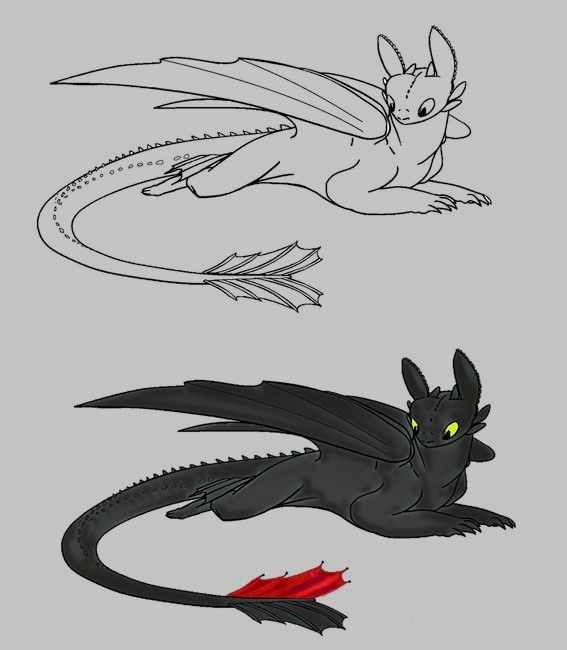Toothless Drawing Reference 10