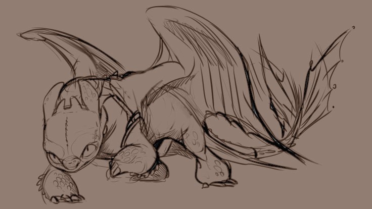 Toothless Drawing Reference 4