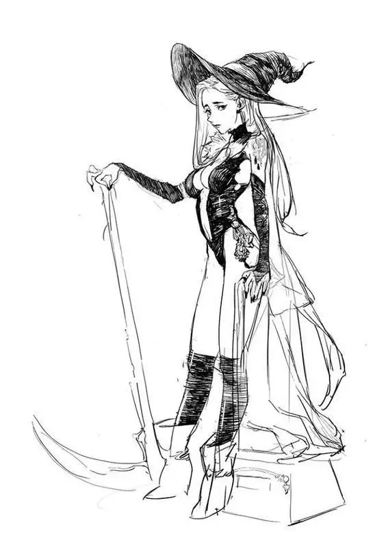 Witch Pose Reference 5