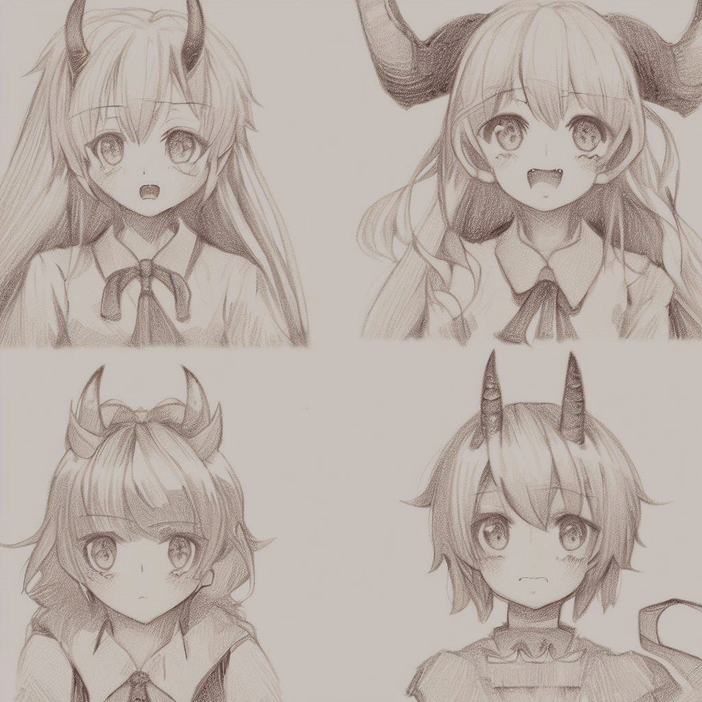 Anime Horns Drawing 2