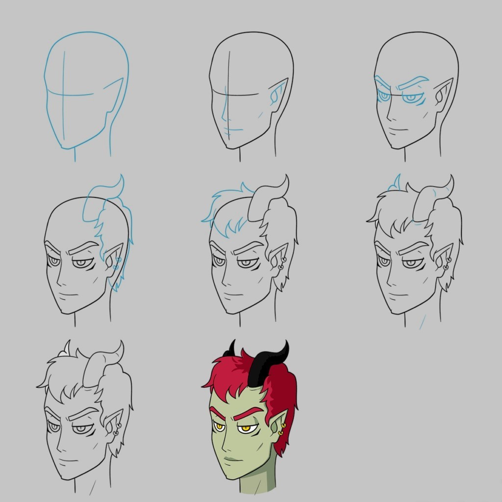 Anime Horns Drawing Reference Draw Mythical Horns Art Reference Point
