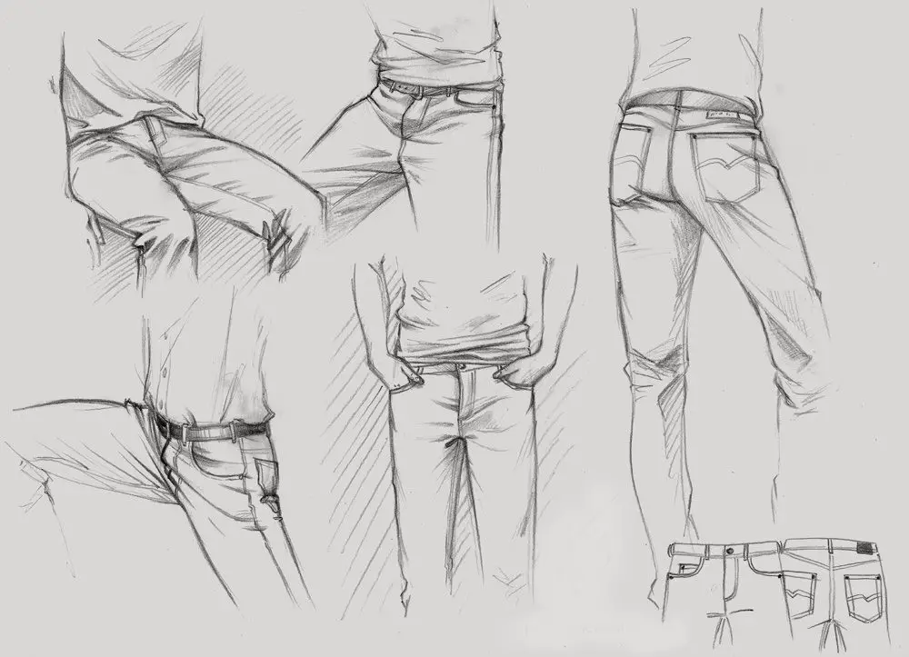 Anime Jeans Drawing 4
