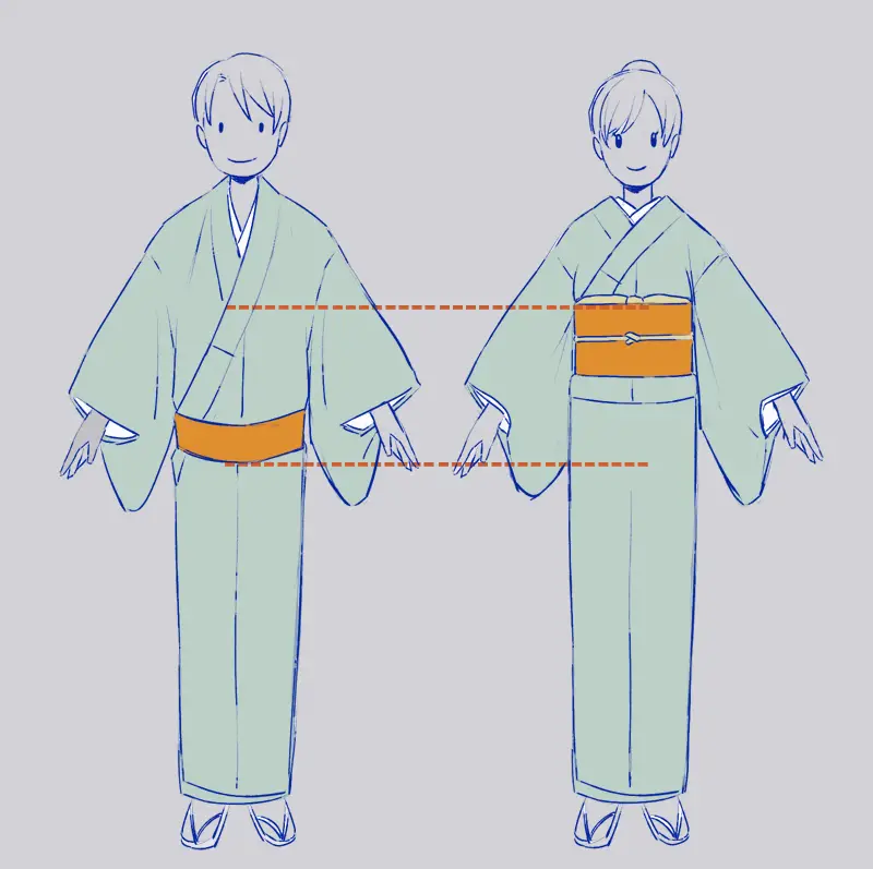 Anime Kimono Drawing 1