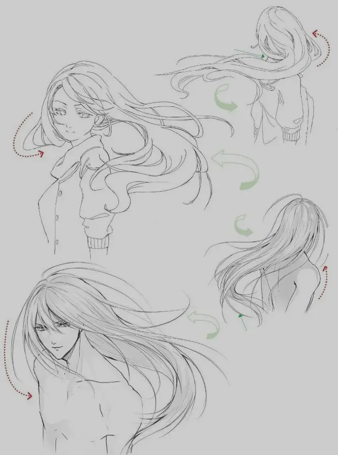 Anime Long Hair Reference 16