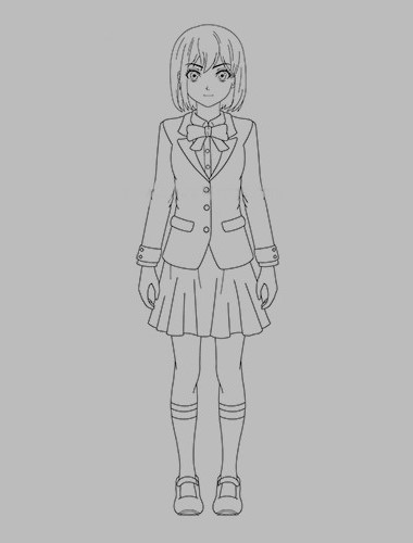 Anime Schoolgirl Drawing 15