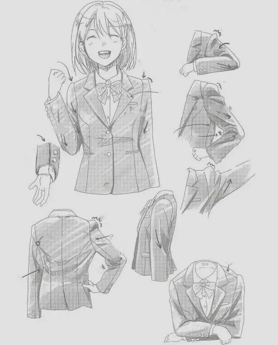 Anime Schoolgirl Drawing 17