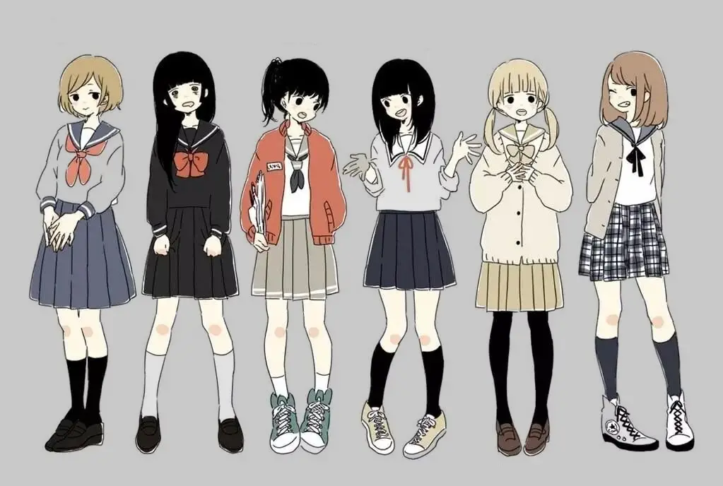 Anime Schoolgirl Drawing 19