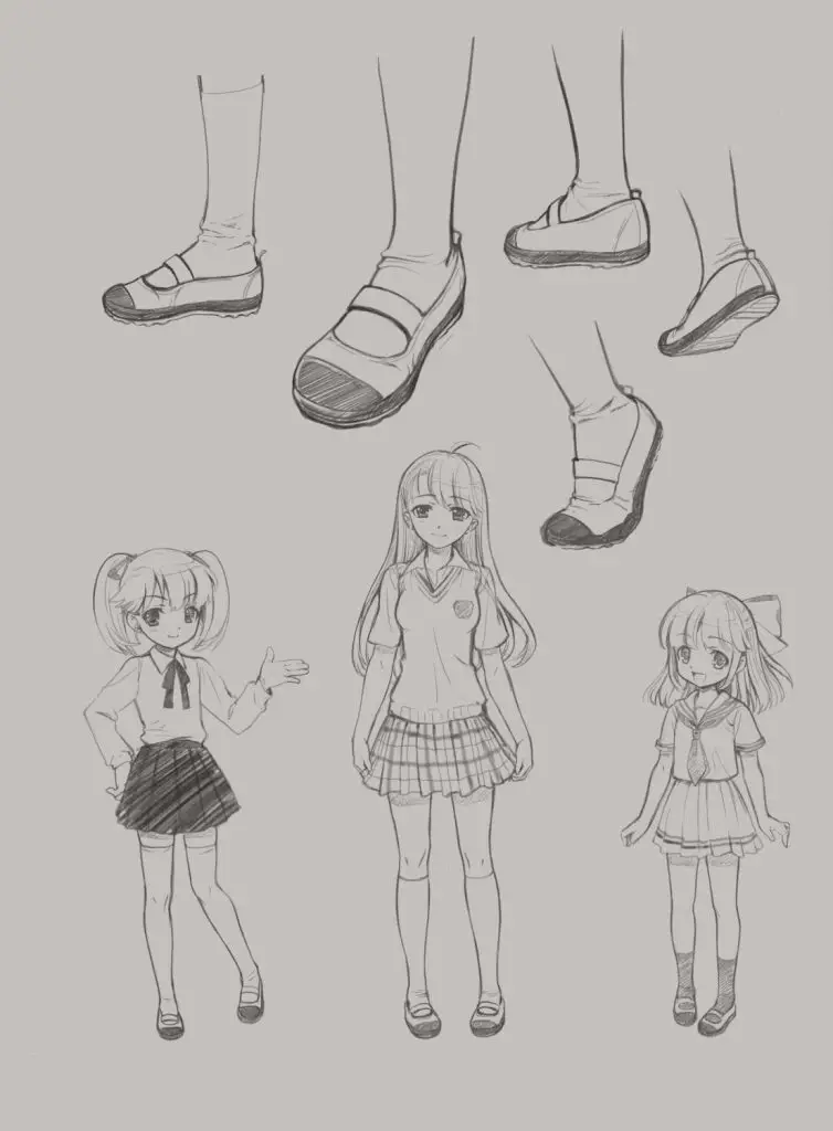 Anime Shoes Drawing 10 754x1024
