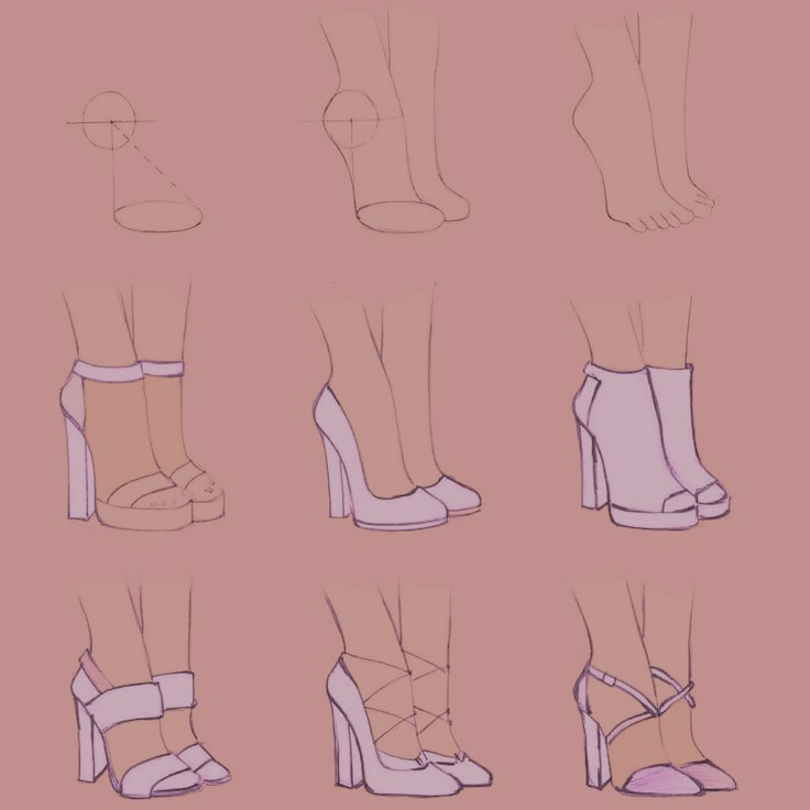 Anime Shoes Drawing 2