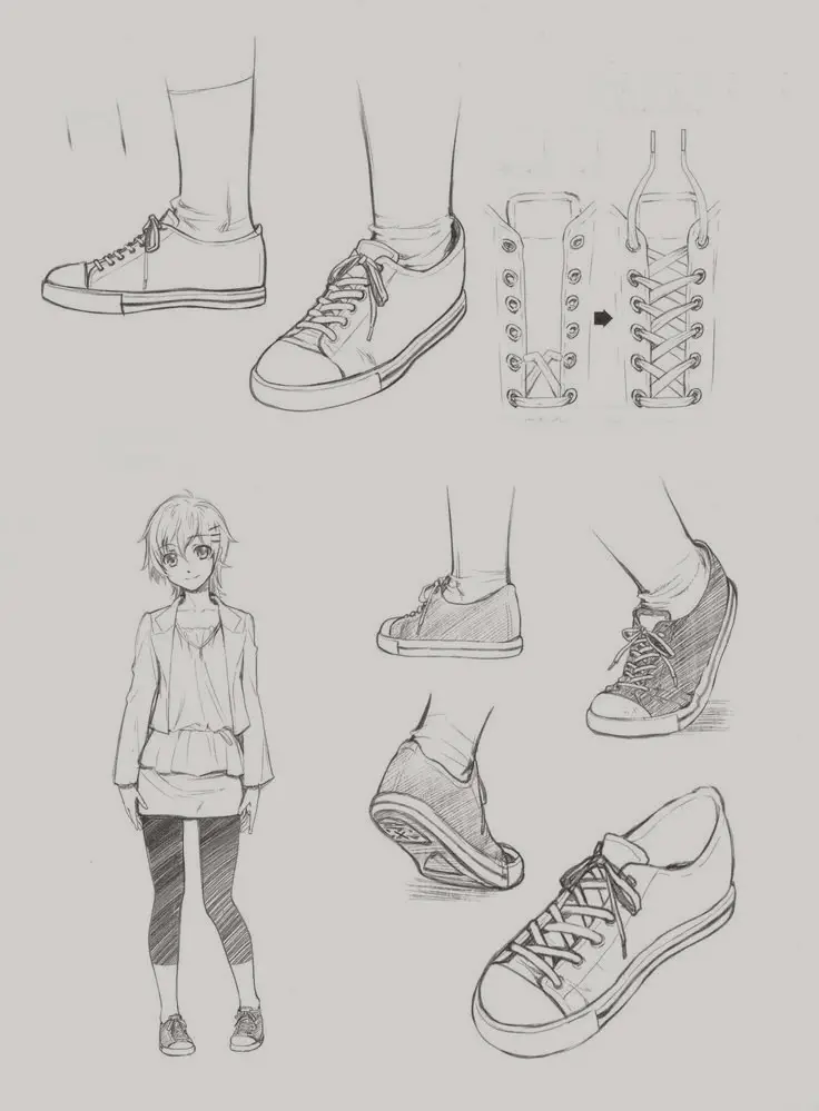Anime Shoes Drawing 8