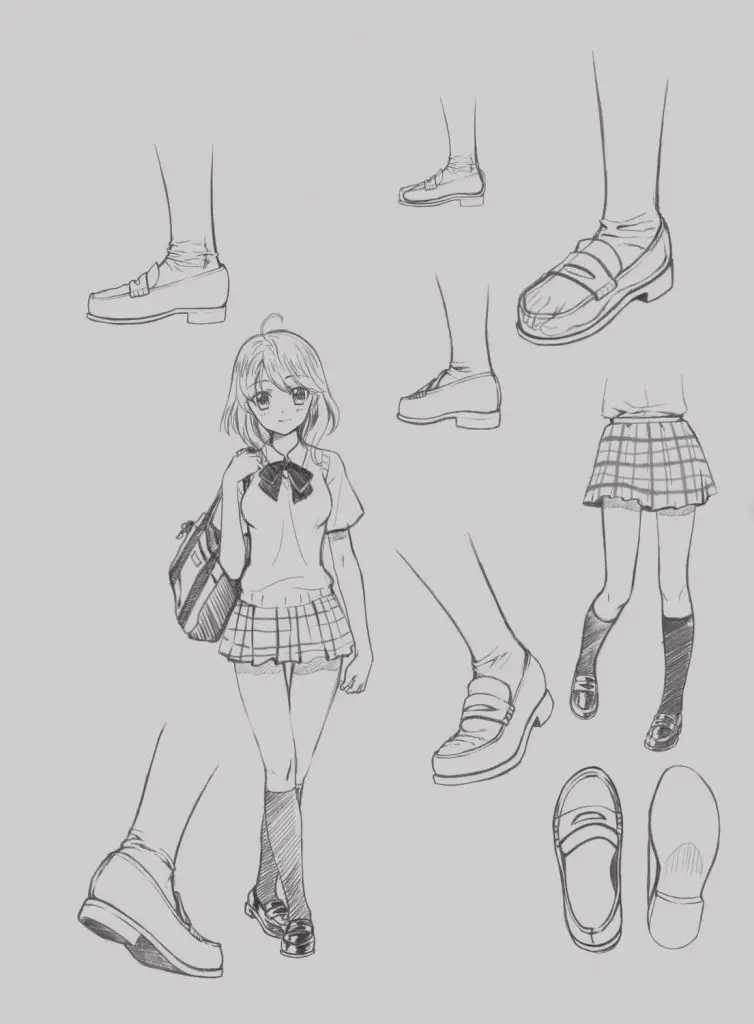 Anime Shoes Drawing 9 754x1024